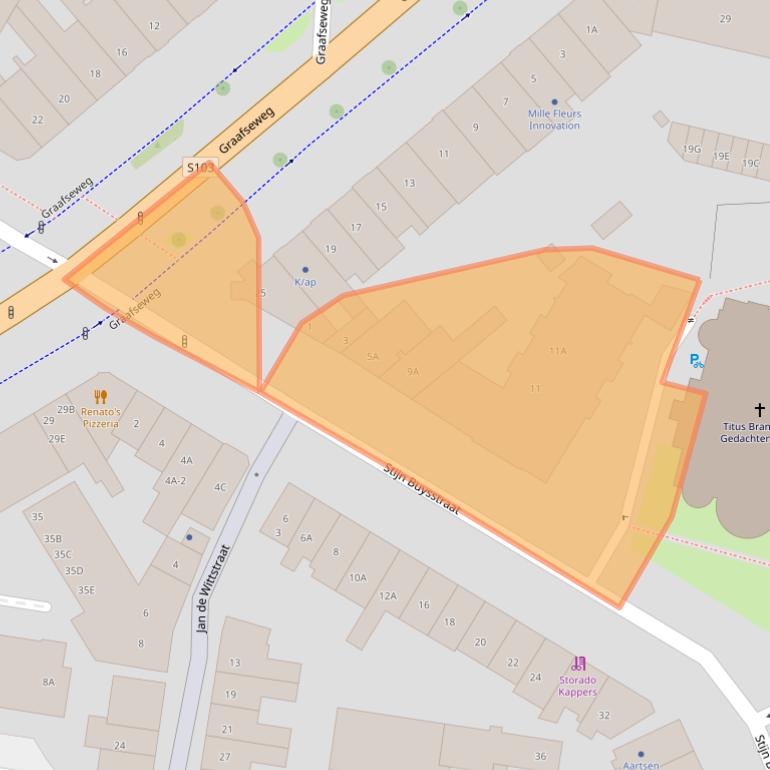 Kaart van postcodegebied 6512CJ.