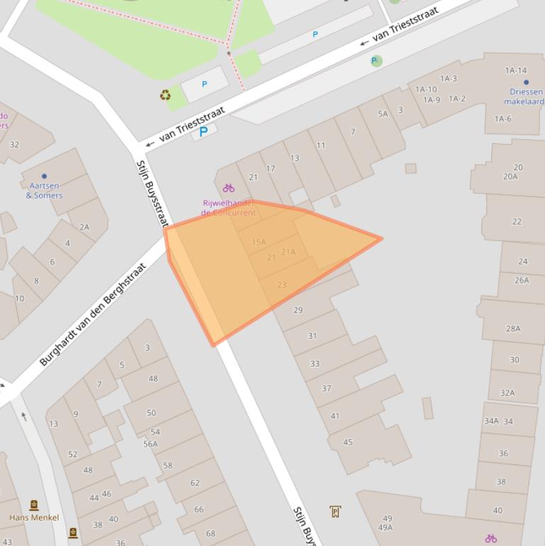 Kaart van postcodegebied 6512CK.