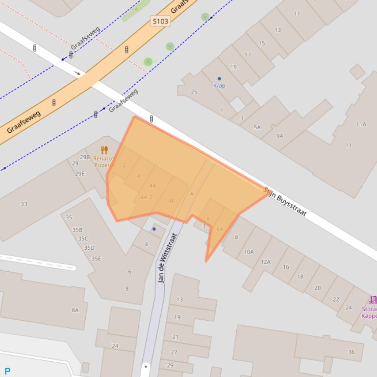 Kaart van postcodegebied 6512CN.