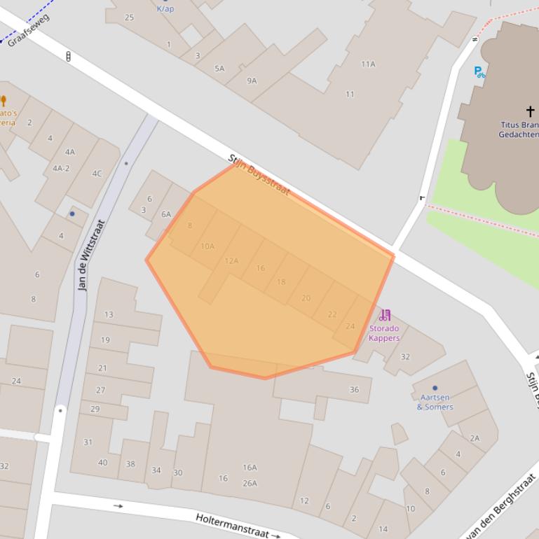 Kaart van postcodegebied 6512CP.