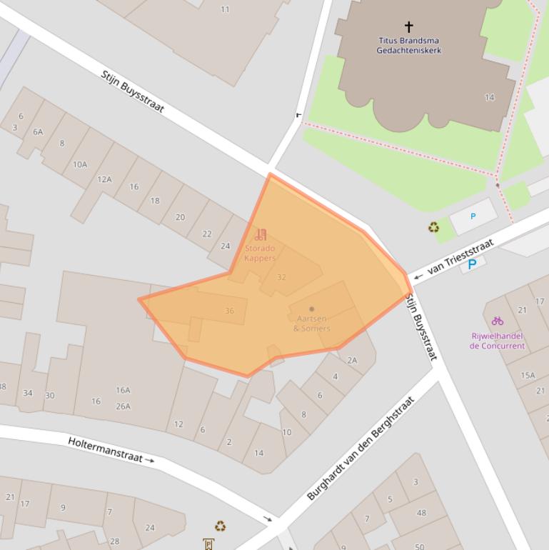 Kaart van postcodegebied 6512CR.