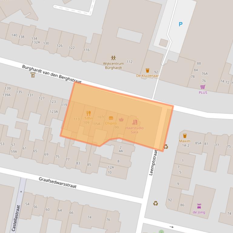 Kaart van postcodegebied 6512DH.