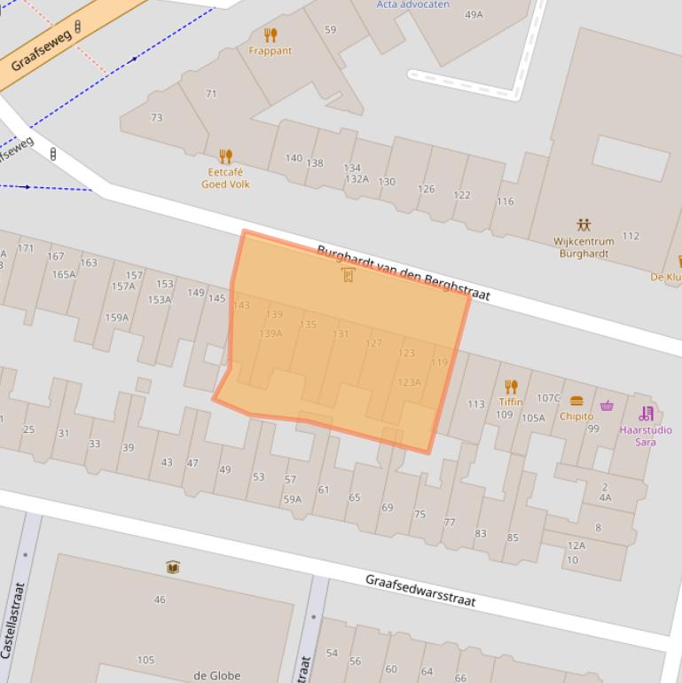 Kaart van postcodegebied 6512DJ.