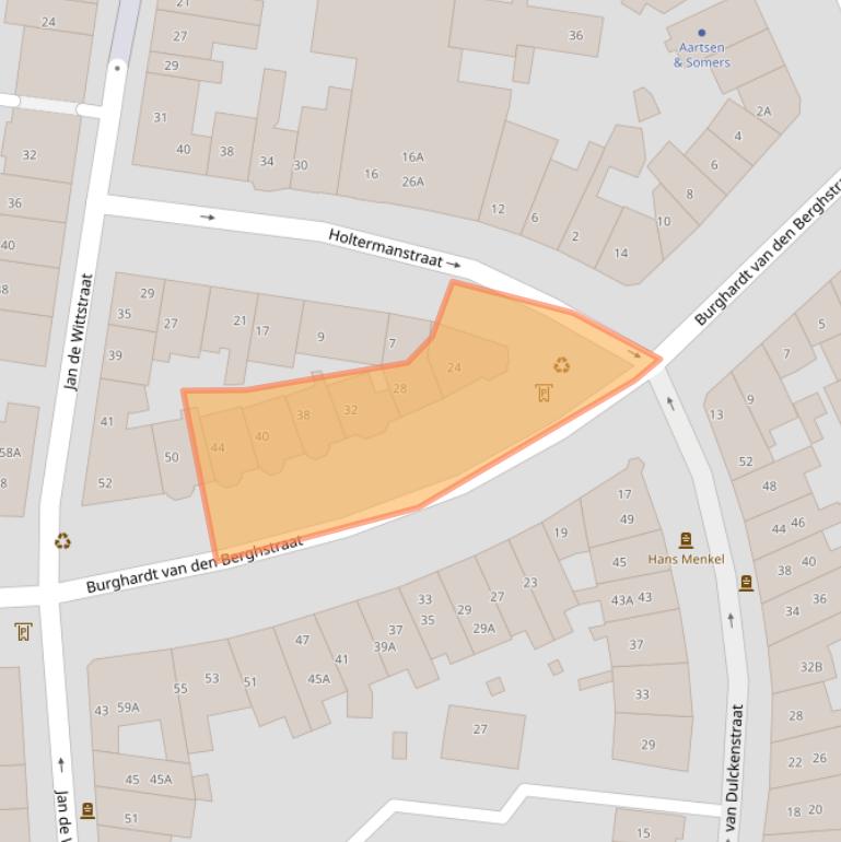 Kaart van postcodegebied 6512DM.