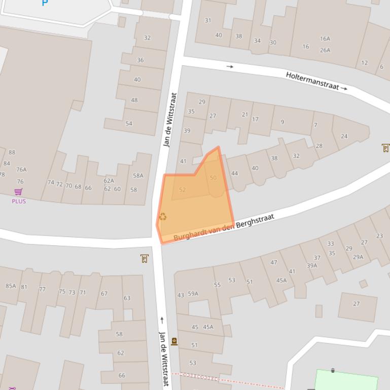 Kaart van postcodegebied 6512DN.