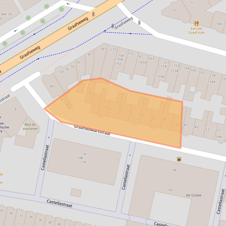 Kaart van postcodegebied 6512EP.