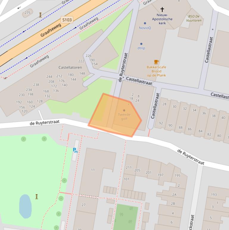 Kaart van postcodegebied 6512EV.