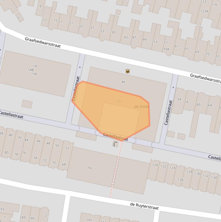 Kaart van postcodegebied 6512EW.