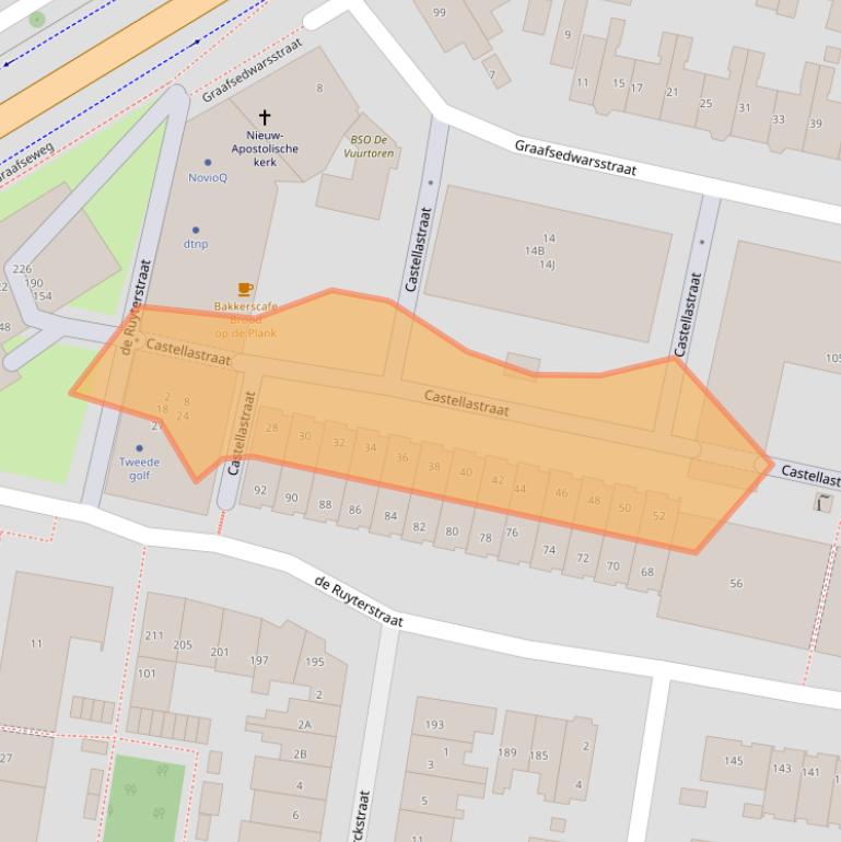 Kaart van postcodegebied 6512EX.