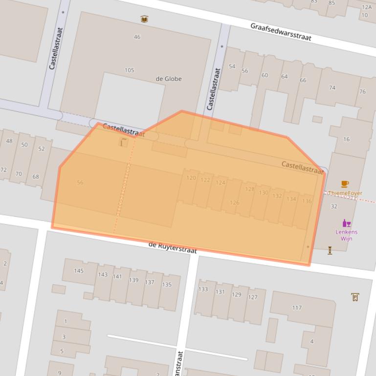 Kaart van postcodegebied 6512EZ.