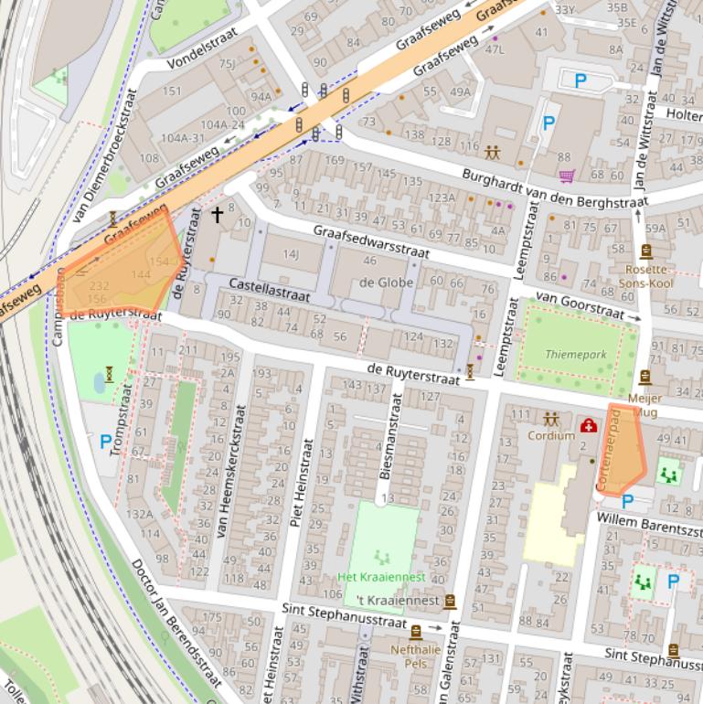 Kaart van postcodegebied 6512GG.