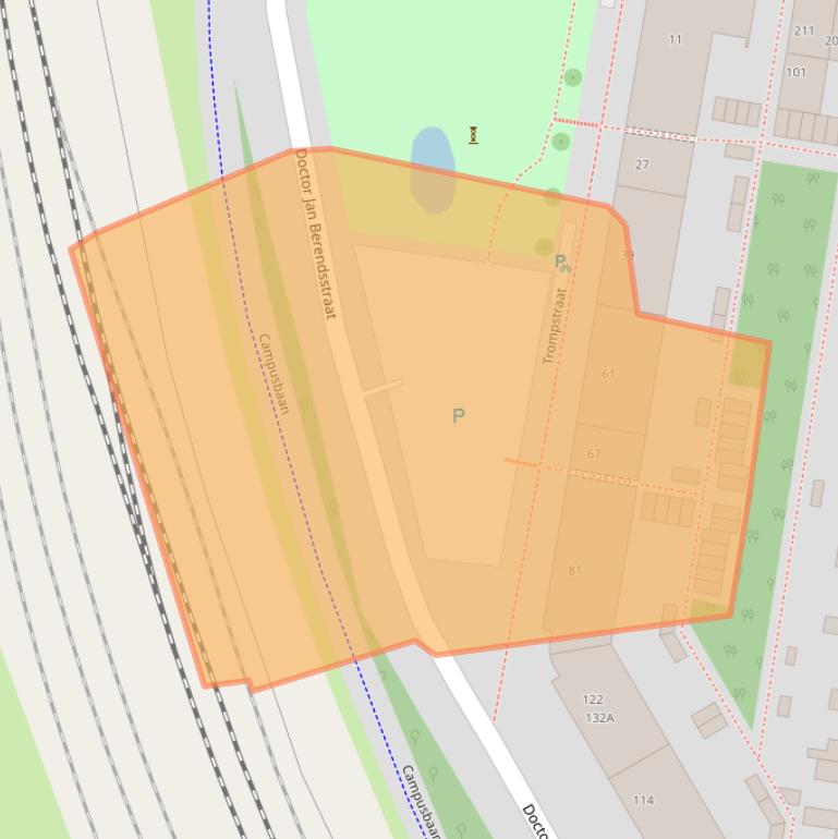 Kaart van postcodegebied 6512GJ.