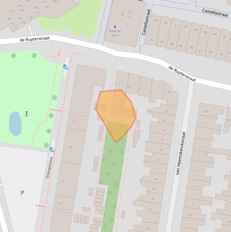 Kaart van postcodegebied 6512GK.