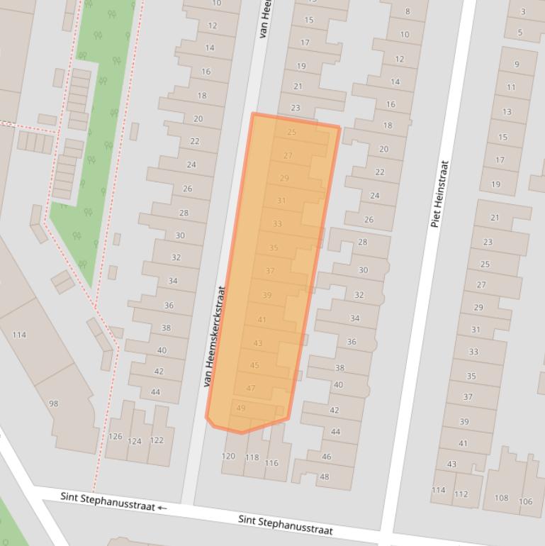 Kaart van postcodegebied 6512GM.