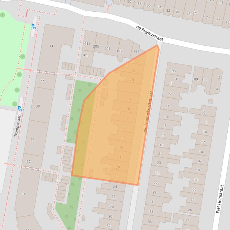 Kaart van postcodegebied 6512GN.