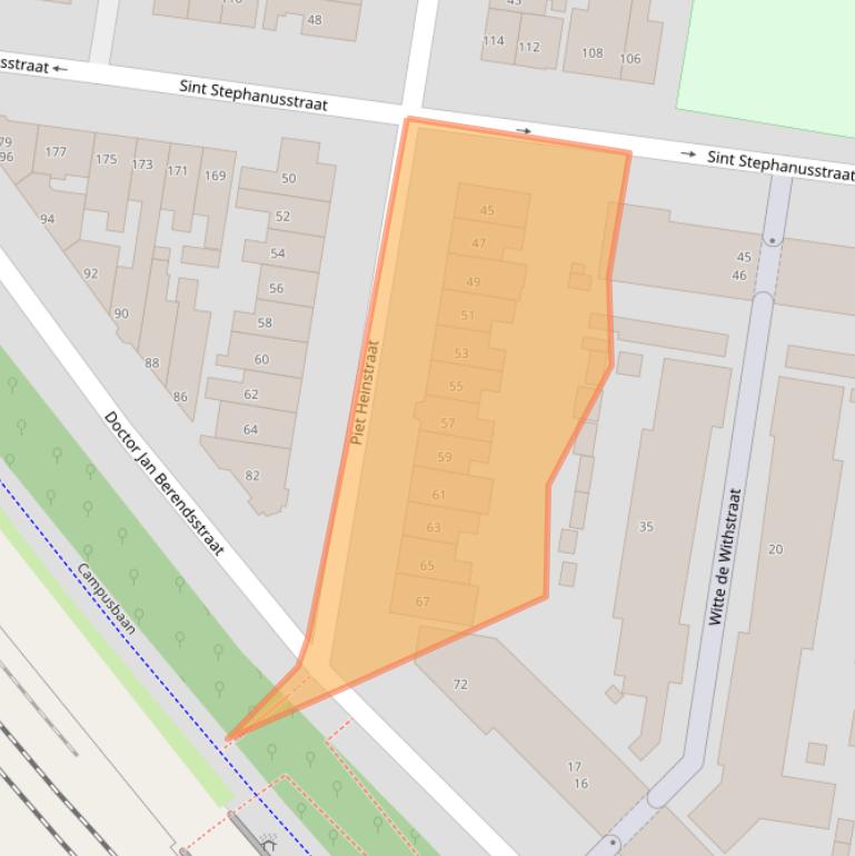 Kaart van postcodegebied 6512GS.