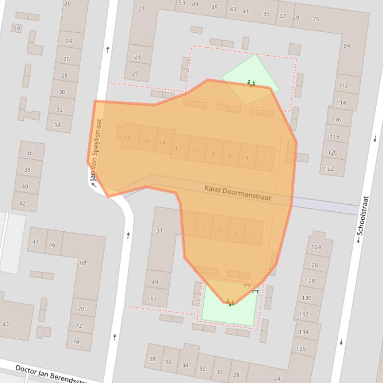 Kaart van postcodegebied 6512GW.
