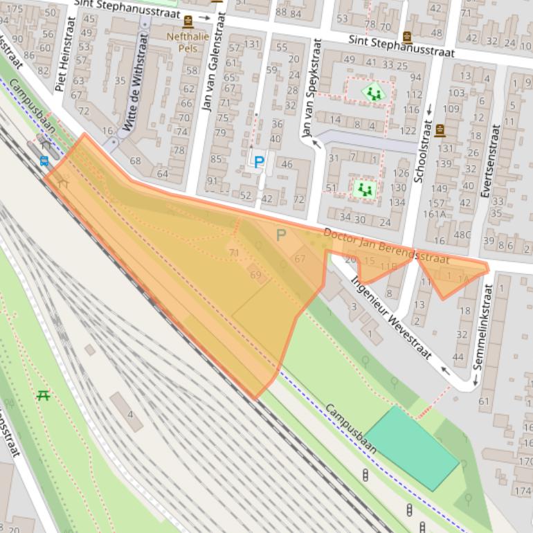 Kaart van postcodegebied 6512HA.