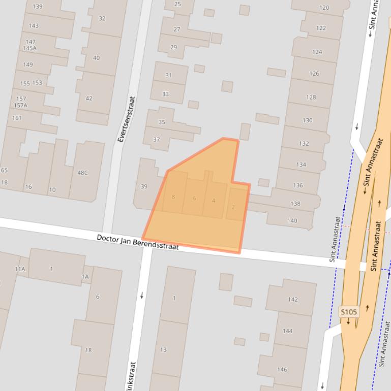 Kaart van postcodegebied 6512HB.