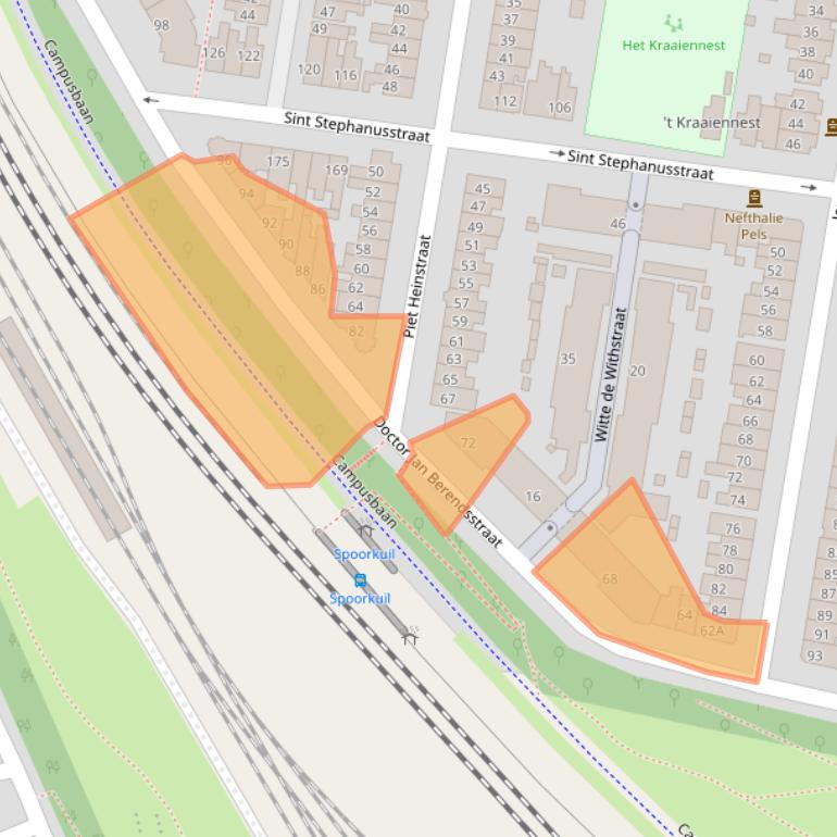 Kaart van postcodegebied 6512HD.