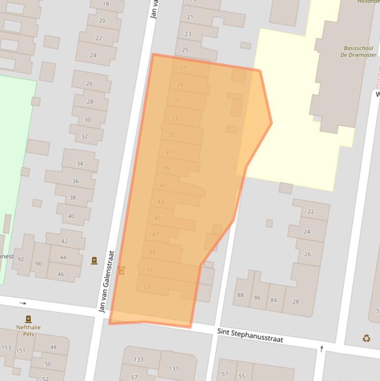 Kaart van postcodegebied 6512HH.