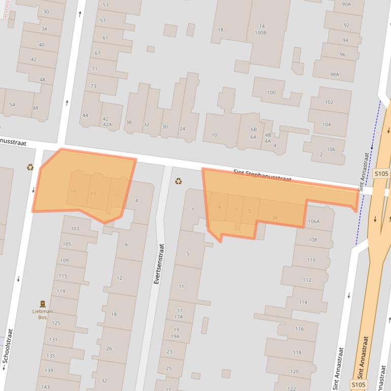 Kaart van postcodegebied 6512HM.