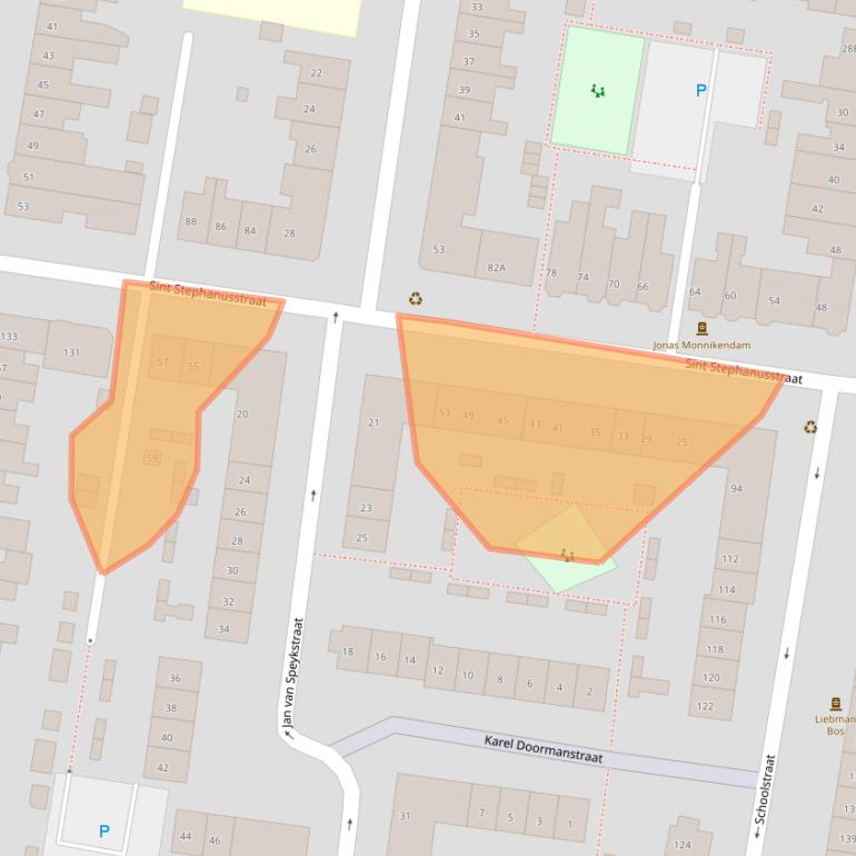 Kaart van postcodegebied 6512HN.