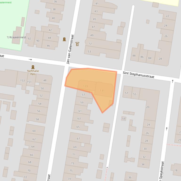 Kaart van postcodegebied 6512HR.