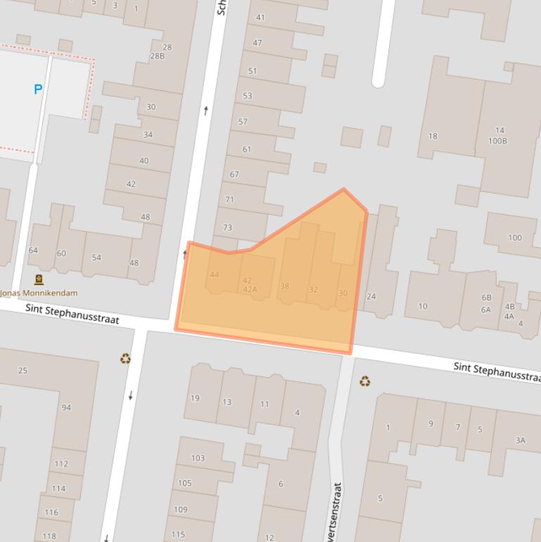 Kaart van postcodegebied 6512HV.