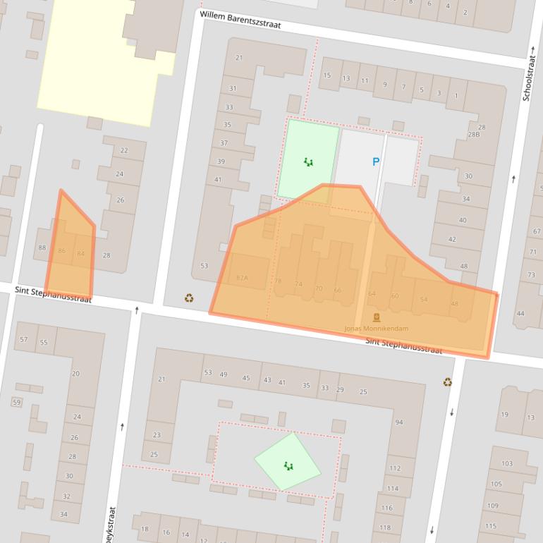 Kaart van postcodegebied 6512HW.