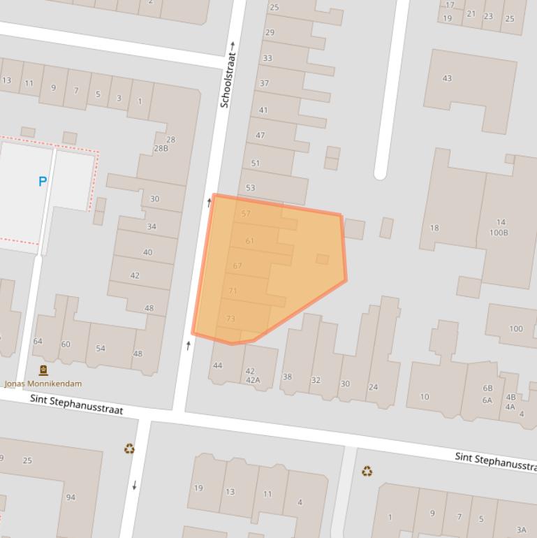Kaart van postcodegebied 6512JC.