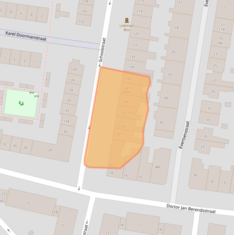 Kaart van postcodegebied 6512JG.