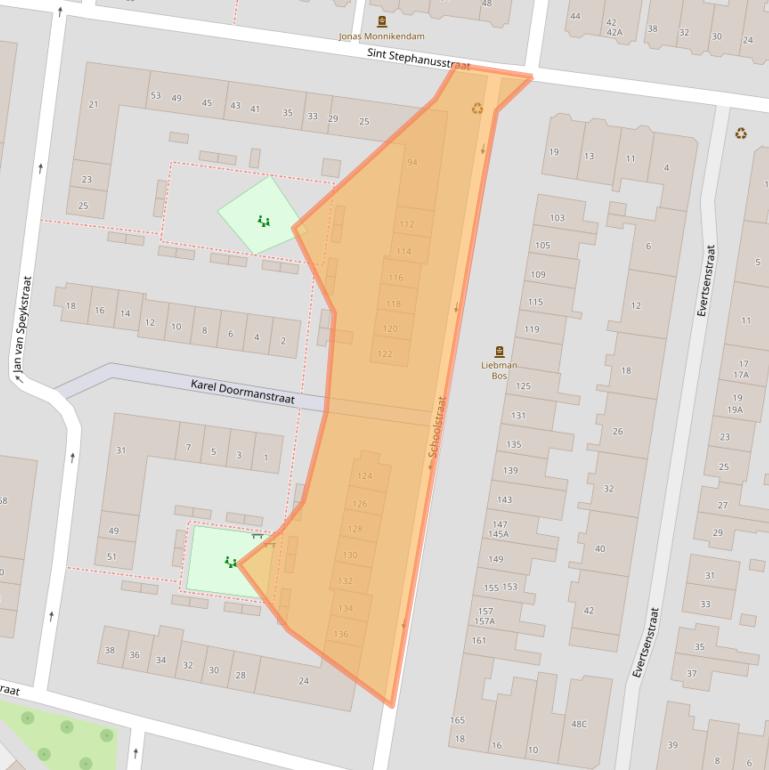 Kaart van postcodegebied 6512JJ.