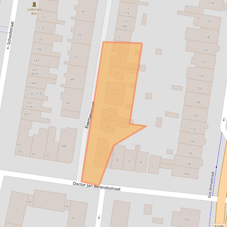 Kaart van postcodegebied 6512JL.