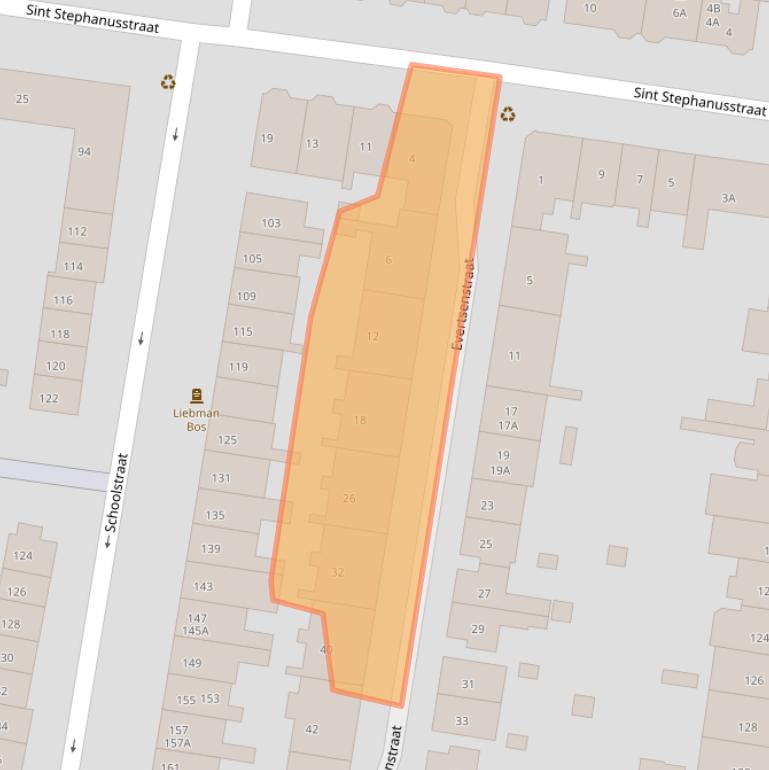 Kaart van postcodegebied 6512JM.
