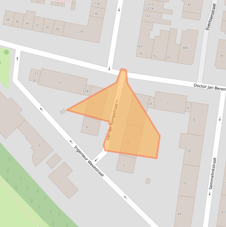 Kaart van postcodegebied 6512JP.