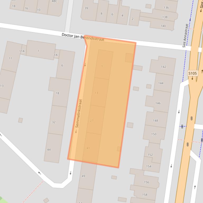 Kaart van postcodegebied 6512JR.