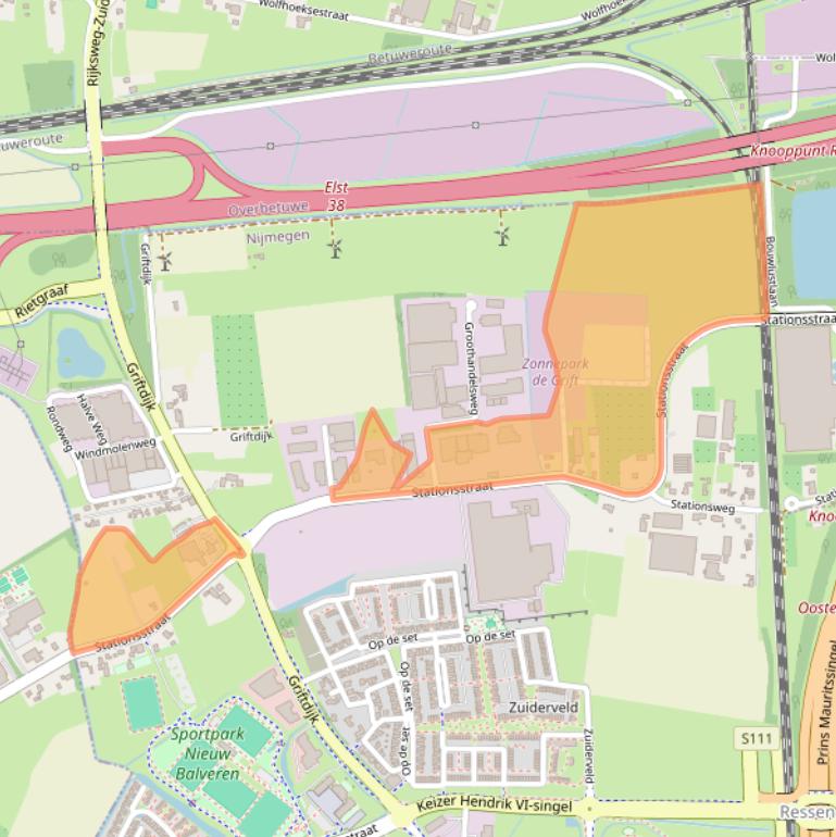Kaart van postcodegebied 6515AA.