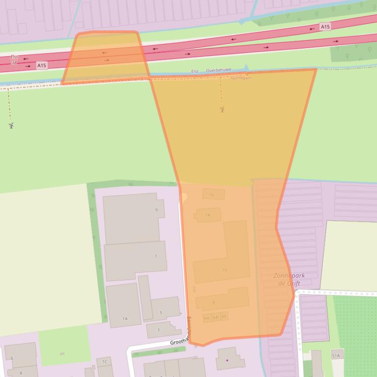 Kaart van postcodegebied 6515AJ.