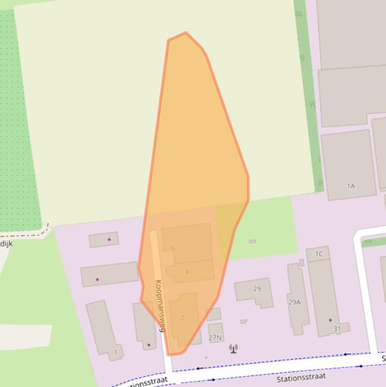 Kaart van postcodegebied 6515AL.