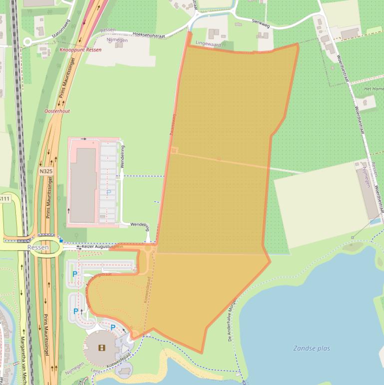 Kaart van postcodegebied 6515AW.