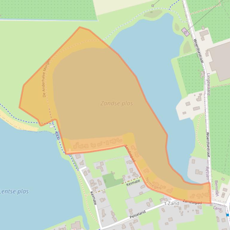 Kaart van postcodegebied 6515AZ.