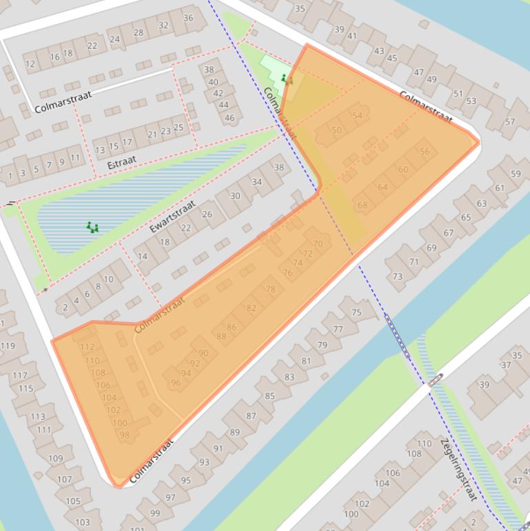 Kaart van postcodegebied 6515BG.