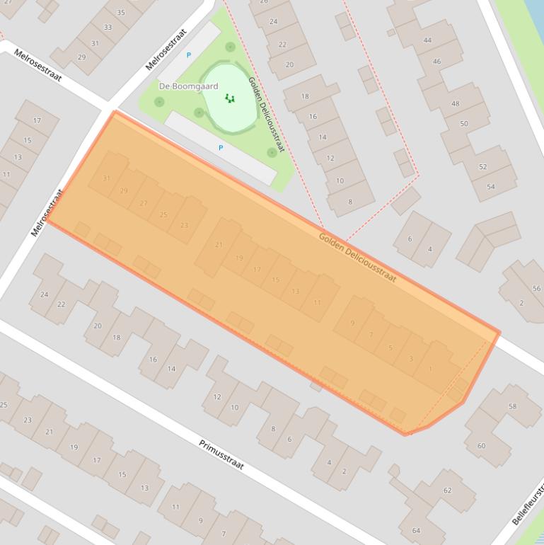 Kaart van postcodegebied 6515BK.