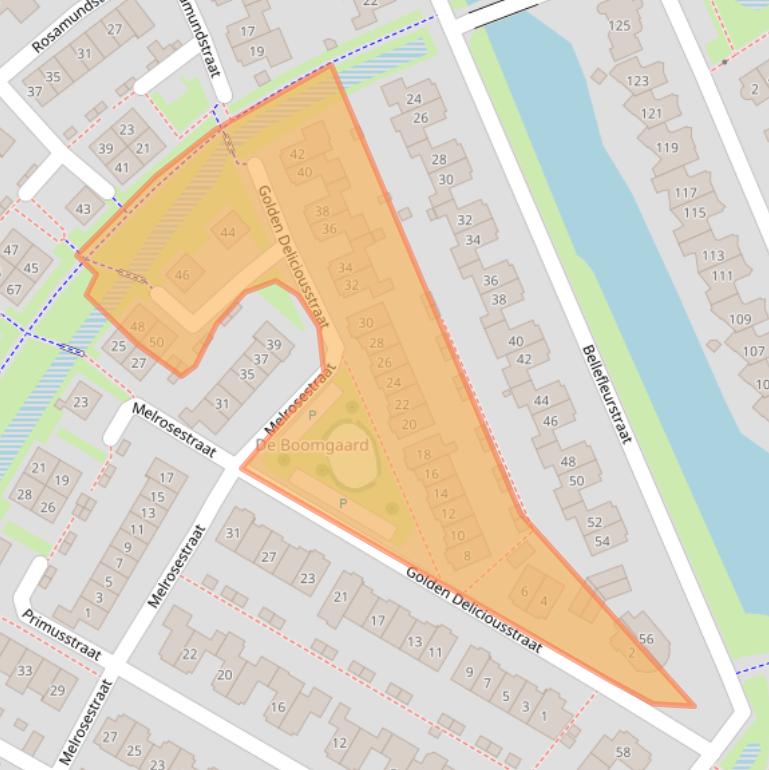 Kaart van postcodegebied 6515BL.