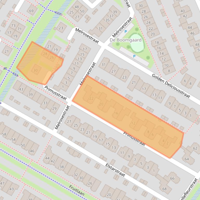 Kaart van postcodegebied 6515BR.