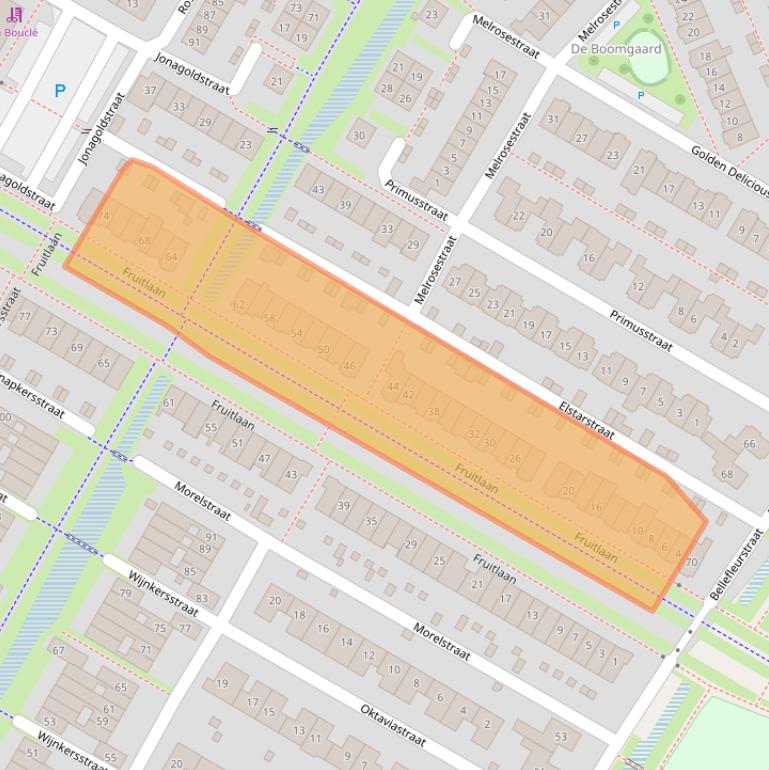 Kaart van postcodegebied 6515BS.