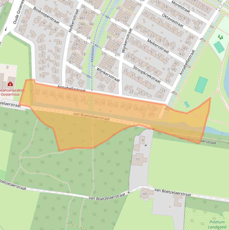 Kaart van postcodegebied 6515CH.