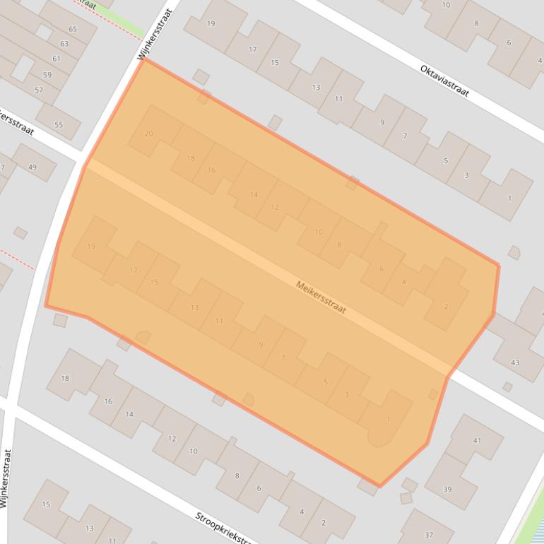Kaart van postcodegebied 6515CN.