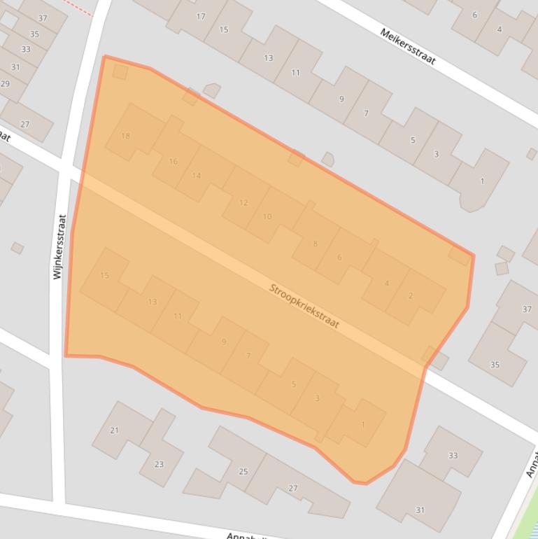 Kaart van postcodegebied 6515CP.